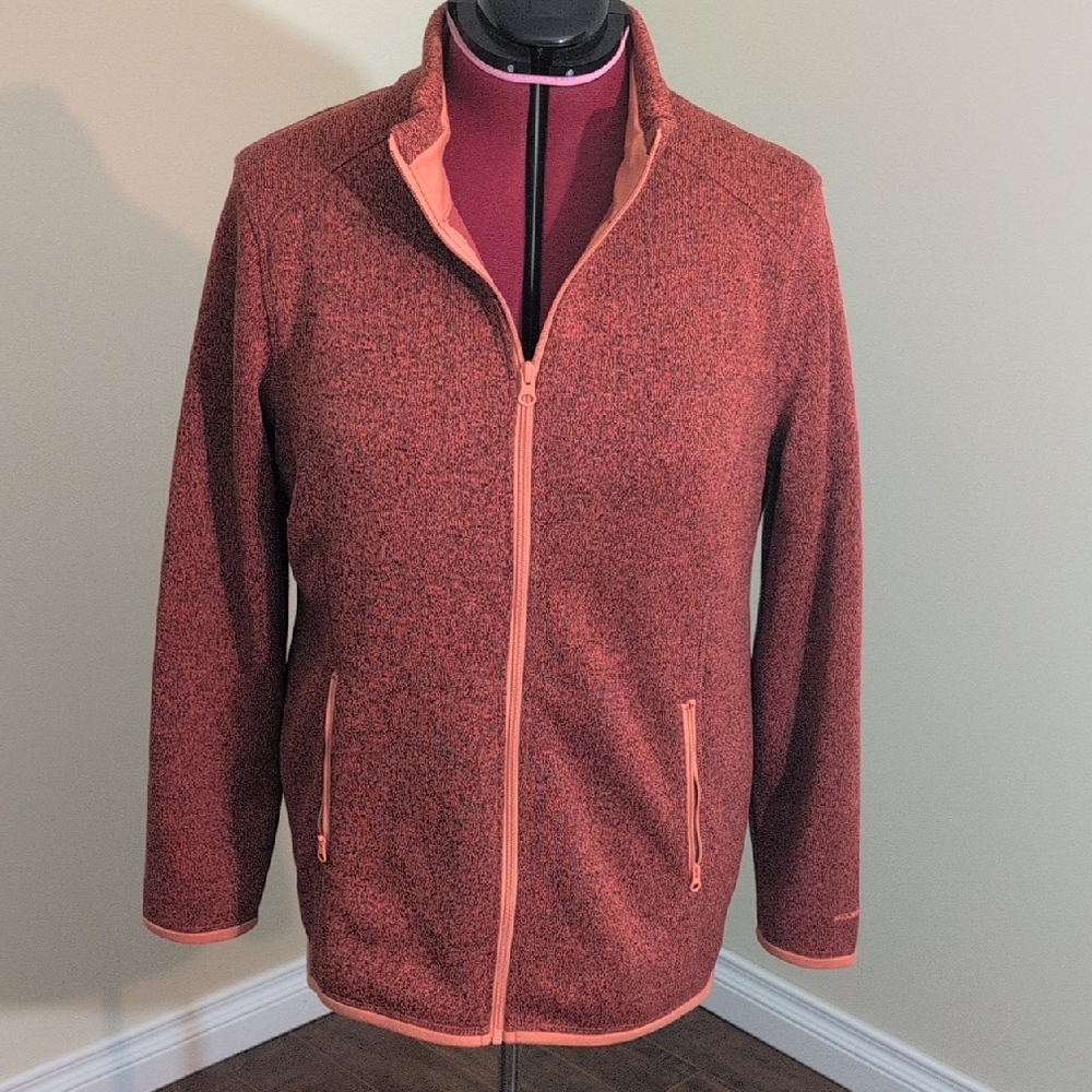 Sunice| Red Full-Zip Sweater Jacket Stormpack With Some Recycled Materials